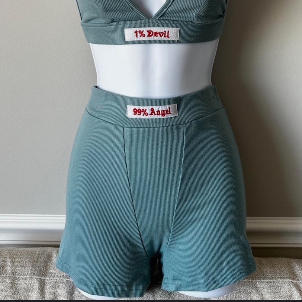 Princie Apparel 99% angel ribbed bike / boxer shorts